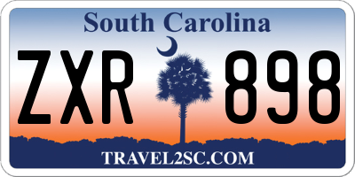 SC license plate ZXR898
