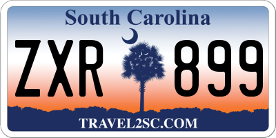 SC license plate ZXR899