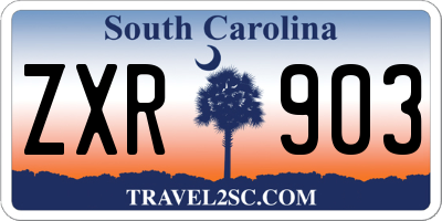 SC license plate ZXR903