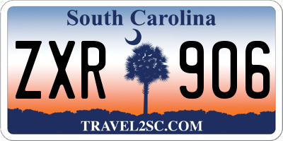 SC license plate ZXR906