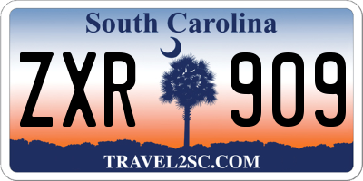 SC license plate ZXR909