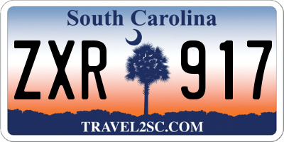 SC license plate ZXR917