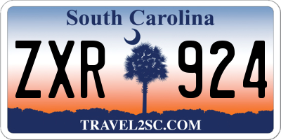 SC license plate ZXR924