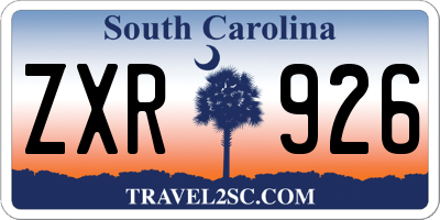 SC license plate ZXR926