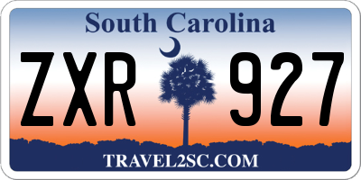 SC license plate ZXR927