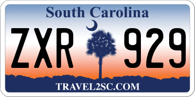 SC license plate ZXR929