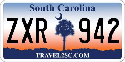 SC license plate ZXR942