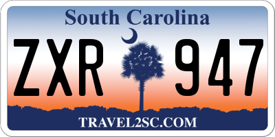 SC license plate ZXR947