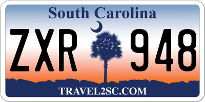 SC license plate ZXR948