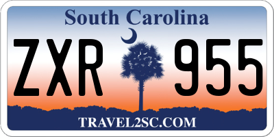 SC license plate ZXR955