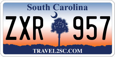 SC license plate ZXR957
