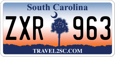 SC license plate ZXR963