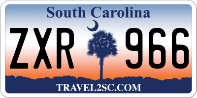 SC license plate ZXR966