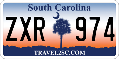 SC license plate ZXR974