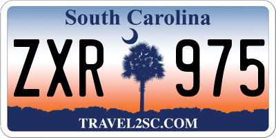 SC license plate ZXR975
