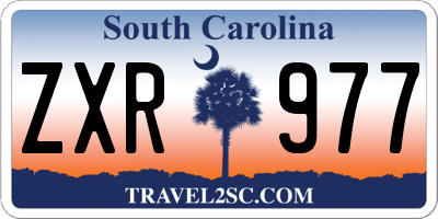 SC license plate ZXR977