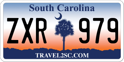 SC license plate ZXR979