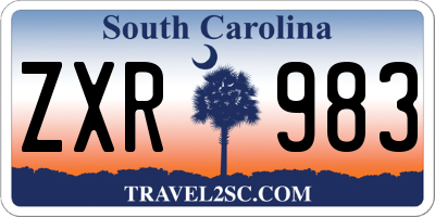 SC license plate ZXR983