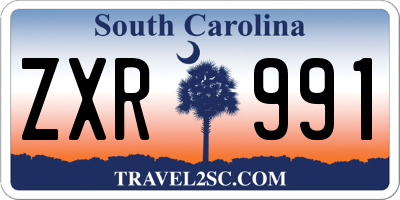 SC license plate ZXR991