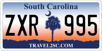 SC license plate ZXR995
