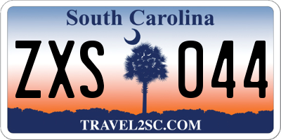 SC license plate ZXS044