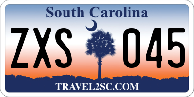 SC license plate ZXS045