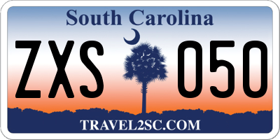 SC license plate ZXS050