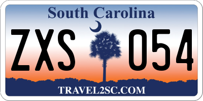 SC license plate ZXS054