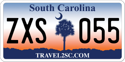 SC license plate ZXS055
