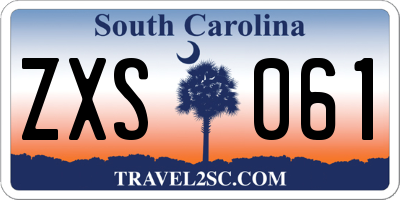 SC license plate ZXS061