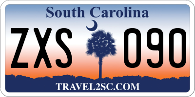 SC license plate ZXS090