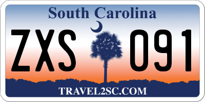 SC license plate ZXS091