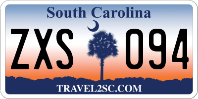 SC license plate ZXS094
