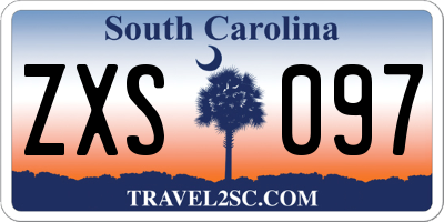 SC license plate ZXS097