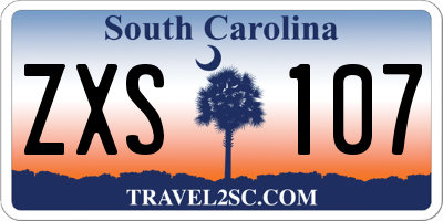 SC license plate ZXS107