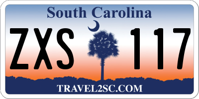 SC license plate ZXS117