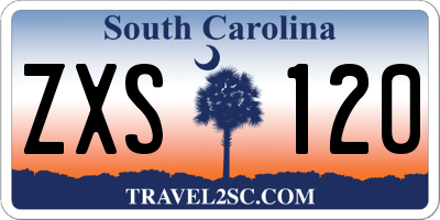 SC license plate ZXS120
