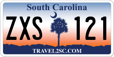 SC license plate ZXS121