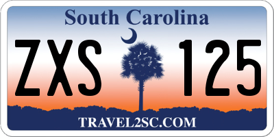 SC license plate ZXS125