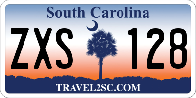 SC license plate ZXS128