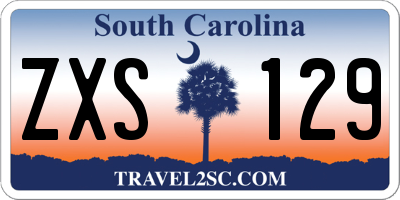SC license plate ZXS129