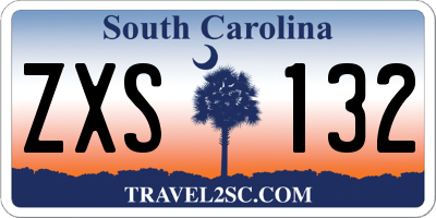 SC license plate ZXS132