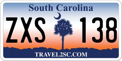 SC license plate ZXS138
