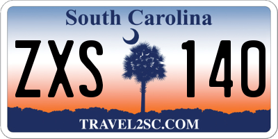 SC license plate ZXS140
