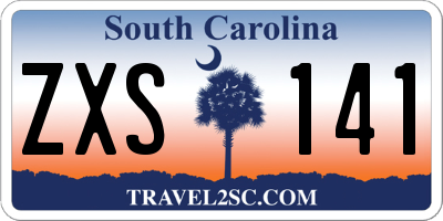 SC license plate ZXS141