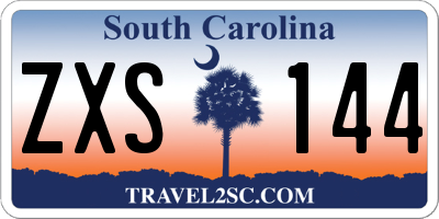 SC license plate ZXS144