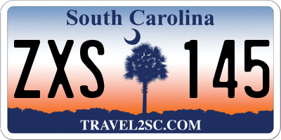 SC license plate ZXS145