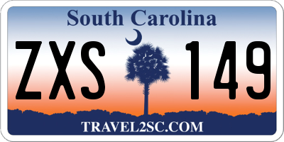 SC license plate ZXS149