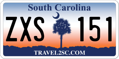 SC license plate ZXS151