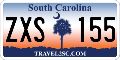 SC license plate ZXS155